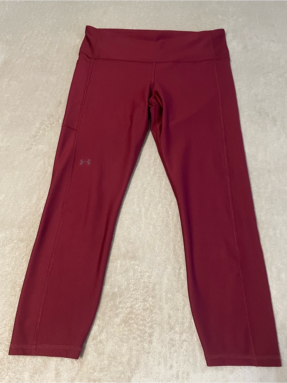 Under Armour Girls' Maroon Performance Leggings